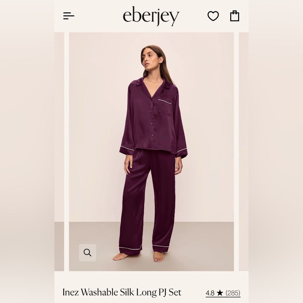 Eberjey Inez Washable Silk Long PJ Set